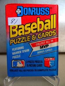 lot 81 image: 1989 Donruss Baseball Cards Featuring Warren Spahn Unopened WAX Pack