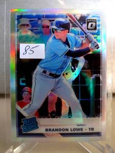 lot 85 image: ROOKIE - 2019 Donruss OPTIC Rated Rookie Rc #53 BRANDON LOWE Tampa Bay Rays