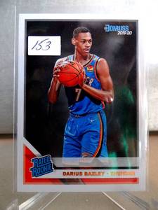 lot 153 image: Darius Bazley 2019-2020 Donruss #249 Rated Rookie RC OKC Thunder