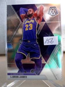 lot 156 image: HOT CARD - LeBron James 2019-20 Panini Mosaic #8 Los Angeles Lakers NBA CHAMPS MVP