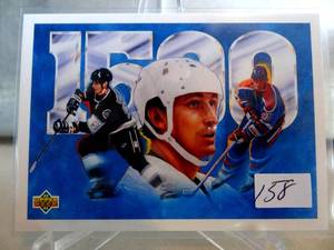lot 158 image: Wayne Gretzky 92 UD 1500 point Tribute SP 33 Edmonton Oilers Los Angeles