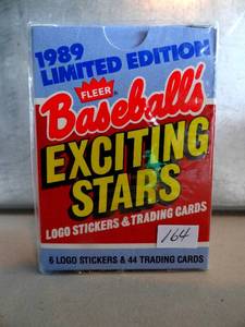 lot 164 image: 1989 Fleer Baseball Exciting Stars- Unopened Factory Sealed