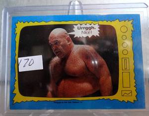 lot 170 image: 1987 TOPPS WRESTLING WWE WWF GEORGE THE ANIMAL STEELE CARD 69 EXCELLENT