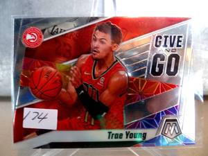lot 174 image: TRAE YOUNG 20192020 PANINI MOSAIC  GIVE AND GO  #4 $20.00 ATLANTA HAWKS MINT