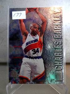 lot 177 image: 1996-97 Fleer Metal Basketball Charles Barkley Card #75 Suns HOF