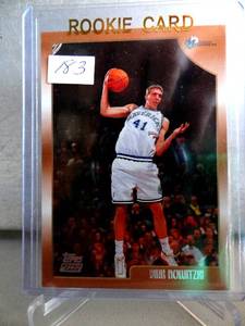 lot 183 image: ROOKIE - DONT MISS - 1999 Topps Basketball #154 Dirk Nowitzki RC Rookie Card Dallas Mavericks