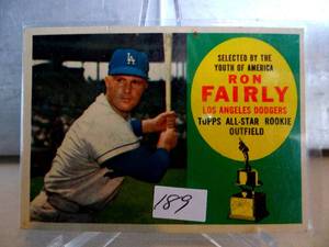 lot 189 image: VINTAGE 1960 Topps Ron Fairly Los Angeles Dodgers #321 Baseball Card