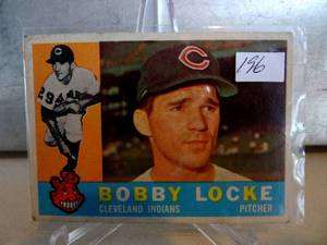 lot 196 image: VINTAGE 1960 Topps Baseball  #44 Bobby Locke VGEX