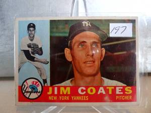 lot 197 image: 1960 Topps Baseball #51 Jim Coates VGEX