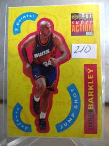 lot 210 image: RARE 1996 Charles Barkley - Collectors Choice - Stick-Ums - Sticker - New - Suns