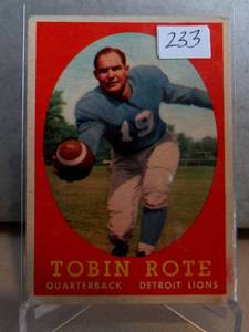 lot 233 image: 1958 Topps Set Break # 94 Tobin Rote EX - WELL CENTERED