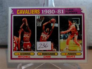 lot 236 image: 198182 Topps Basketball Card #47 Cleveland Cavaliers Team Leaders NMMT