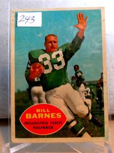 lot 243 image: VINTAGE 1960 Topps #84 Bill Barnes Eagles NM