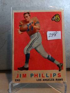 lot 248 image: VINTAGE 1959 Topps #142 Jim Phillips Rams EX