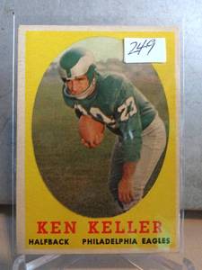 lot 249 image: VINTAGE 1958 Topps Football Set Break # 108 Ken Keller EX-EXMT