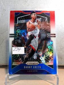 lot 274 image: 2019-20 Prizm Red White Blue Prizm RWB Danny Green #60 Lakers