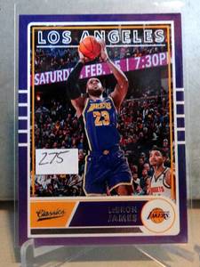 lot 275 image: HOT CARD - LEBRON JAMES 2019-20 Panini Chronicles Classics Card #641 Los Angeles Lakers
