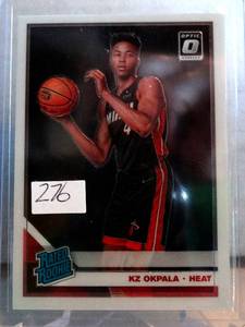 lot 276 image: ROOKIE - 201920 Panini Optic KZ OKPALA Rated Rookie Rookie Card #189 MIAMI HEAT