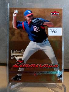 lot 286 image: ROOKIE - 2006 FLEER ULTRA RYAN ZIMMERMAN #97 WASHINGTON NATIONALS ROOKIE (RC)