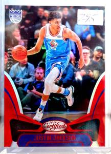 lot 295 image: LIMITED TO 299 - 2018-19 Certified Mirror Red #60 Justin Jackson 211299