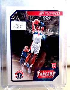 lot 298 image: ROOKIE - RUI HACHIMURA RC 2019-20 Panini Chronicles Threads #87 ROOKIE Wizards