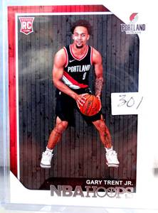 lot 301 image: Gary Trent Jr 2018-19 Panini NBA HOOPS Rookie RC PORTLAND #263