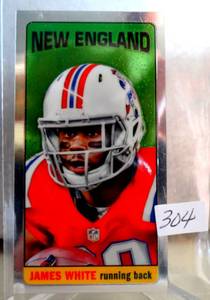 lot 304 image: 2014 Topps Chrome 1965 New England Patriots Football Card #TB37 James White