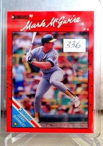 lot 336 image: 1990 DONRUSS GRAND SLAMMERS #4 MARK McGWIRE ATHLETICS