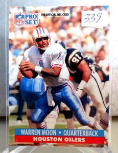 lot 339 image: 1991 Pro Set #167 Warren Moon HOUSTON OILERS
