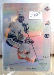 lot 348 image: 1991-92 Brett Hull McDonalds Canada Hologram Holo Insert #MCH-04