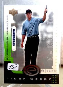 lot 351 image: 2001 UD, Upper Deck, Tiger Woods E-card