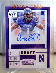lot 353 image: AUTOGRAPHED - 2017 Panini Contenders Draft Picks #235 Anthony Walker Jr. RC Auto