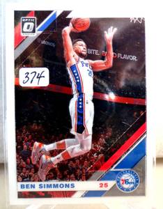 lot 374 image: 2019-20 Panini Donruss Optic #55 Ben Simmons Philadelphia 76ers