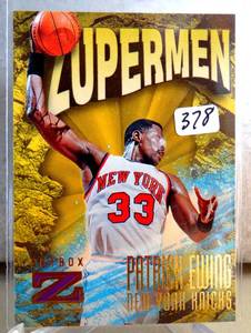 lot 378 image: 1996-97 Z-Force New York Knicks Basketball Card #171 Patrick Ewing ZUP