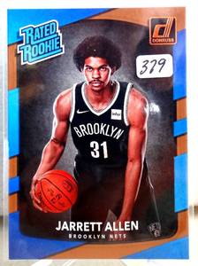 lot 379 image: ROOKIE - 2017-18 Panini Donruss #179 Jarrett Allen Rated Rookie RC Brooklyn Nets NBA