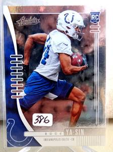 lot 386 image: ROOKIE - 2019 ABSOLUTE FOOTBALL ROCK YA-SIN INDIANAPOLIS COLTS TEMPLE OWLS ROOKIE #160