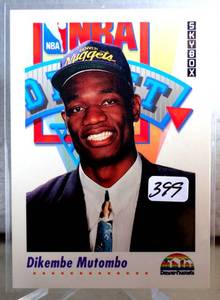 lot 399 image: ROOKIE - 1991-1992 Skybox Dikembe Mutombo #516 Rookie Card