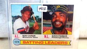 lot 402 image: VINTAGE 1979 Topps Rod Carew Dave Parker #1 Baseball Card