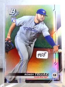 lot 408 image: ROOKIE - 2019 Topps Bowman Platinum Rowdy Tellez #16 RC Toronto Blue Jays