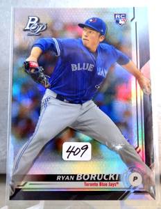lot 409 image: ROOKIE - 2019 Bowman Platinum Ryan Borucki Rookie RC #17
