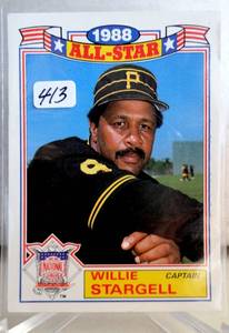 lot 413 image: 1989 Topps 1988 All Star Commemorative # 22 Willie Stargell Captain Nice Card