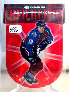lot 416 image: LIMITED DIE CUT - 1997-98 Donruss Red Alert #1 Adam Deadmarsh 5000