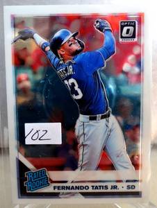 lot 102 image: HOT ROOKIE - 2019 Donruss Optic Fernando Tatis Jr Rated Rookie #84 Rookie Card RC PADRES