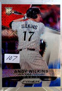 lot 107 image: 2015 Panini Prizm Red White and Blue Mojo Prizms Andy Wilkins #184 - CHECK COMPS $$$