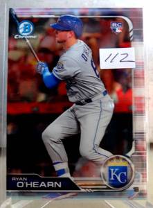 lot 112 image: 2019 Bowman Chrome #92 Ryan OHearn