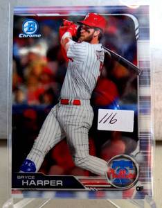 lot 116 image: BRYCE HARPER 2019 Bowman Chrome #55