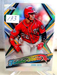 lot 133 image: ROOKIE - Juan Soto Future Stars Refractor Insert 2019 Topps Chrome Baseball #FS-10
