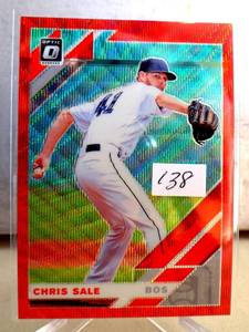 lot 138 image: 2019 Panini Donruss Optic Red Wave Prizm Chris Sale #102