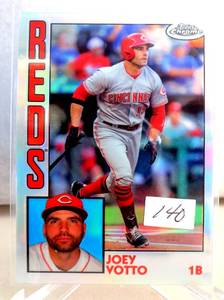 lot 140 image: Joey Votto 2019 Topps Chrome 1984 Topps Refractors #84TC-7 Reds