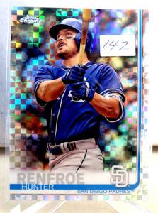 lot 142 image: 2019 Topps Chrome X-Fractor Refractor #3 Hunter Renfroe San Diego Padres